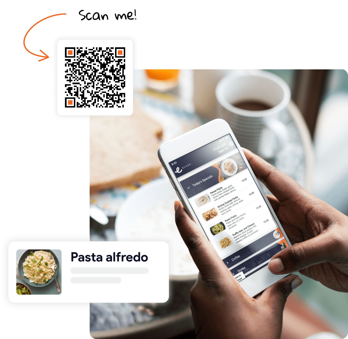 Kassasystemen handheld mobiel opnemen van bestelling